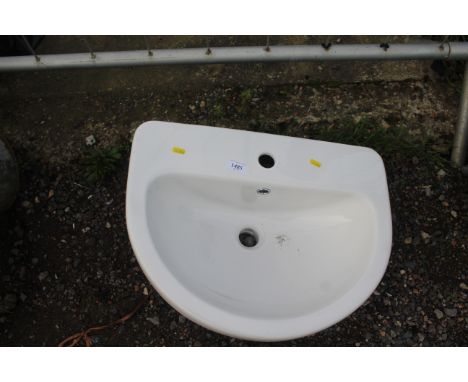 A white glazed sink