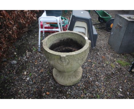 A concrete planter