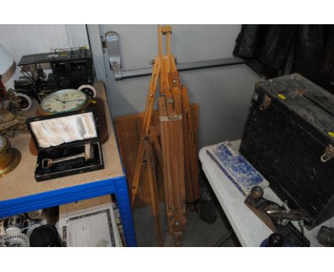 A Windsor & Newton artist's easel and three other artist's easels