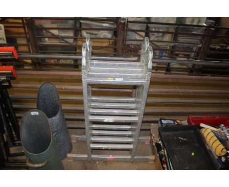 A Youngman 200 four way multi purpose aluminium ladder