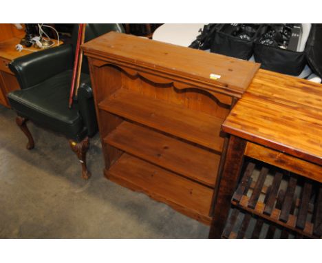 A pine book shelf