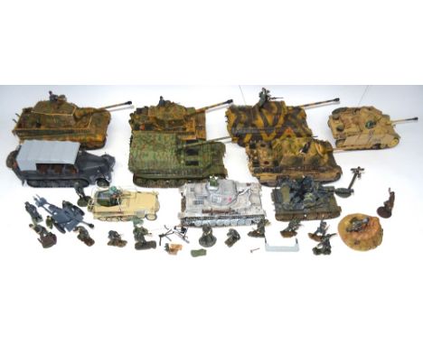 1/32 scale WWII Collector Vehicles 21st Century Toys and Unimax Forces of Valour Tanks, Vehicles and Anti-tank Gun  (Conditio