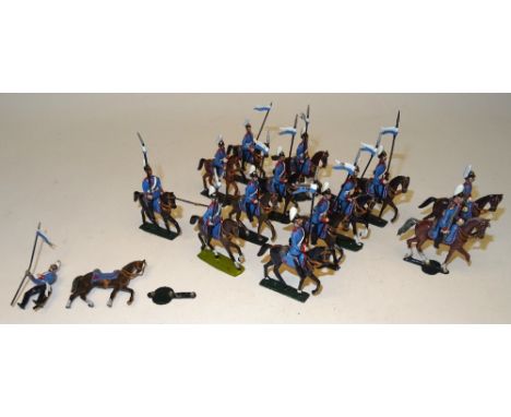 German made 40mm scale Bavarian Lancers repainted (Condition Good) (14)