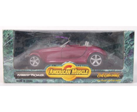 An original Ertl American muscle 1?18 scale diecast model car of a Plymouth Prowler. Within original box.&nbsp;