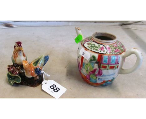 A Cantonese teapot (no lid) and a small duck group