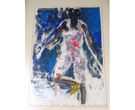 John Brood Cayman print 1/1 Women Fishing and Christina Santander aquatint Olga 6/15