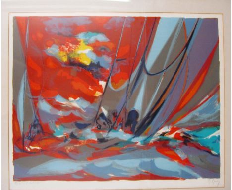 A print sailing boats