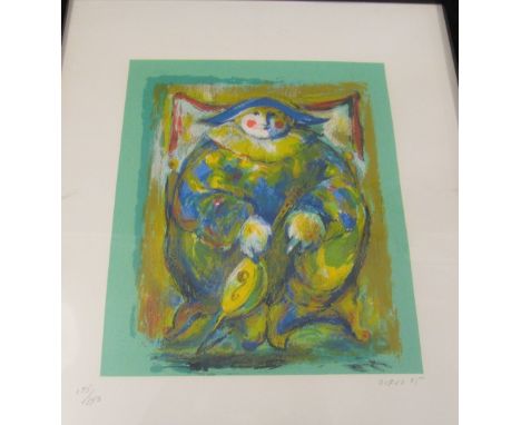 Ashot Khachkalian Greek Moon Blues 46x36cms and limited print 135/150