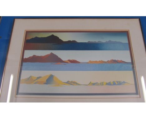 A silk screen Paros, silk screen Faros and screen print 'Midday Landscape'
