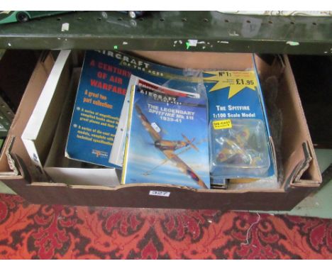 A group of military figures made in Hong Kong for Britain Ltd., various vintage playing cards, aircraft magazines et cetera