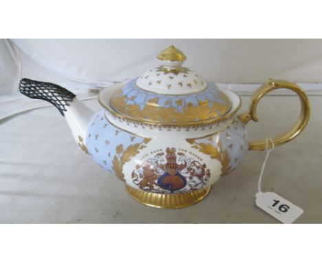 A Diamond Jubilee limited edition bone china teapot