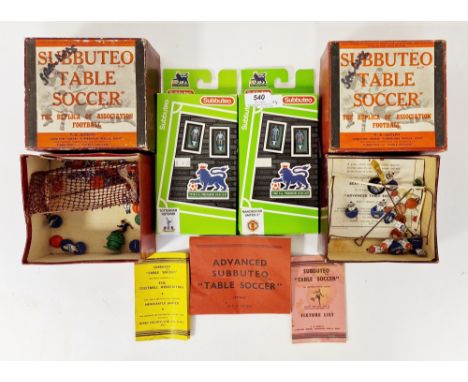 Two early Subbuteo table soccer sets by P. A. Adolph one for the 1950-51, 1951-52 F.A. cup winners Newcastle united and the o