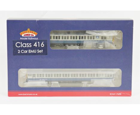 Bachmann Branch-line OO gauge model railways ' Class 416 2EPB EMU 6238 BR blue &amp; grey ' set, no. 31-377, boxed