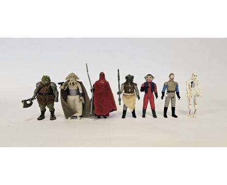 Seven Vintage 1983 L.F.L Star Wars Action Figures to include&nbsp;Gamorrean Guard with axe,&nbsp;General Madine with weapon,&