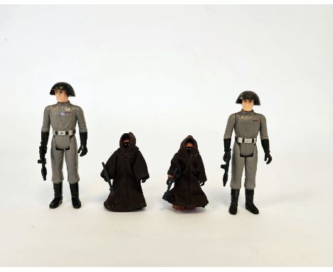 Four Vintage 1977 GMFGI Star Wars Action Figures to include two Jawa's with cloak and blaster and two&nbsp;Star Destroyer Com