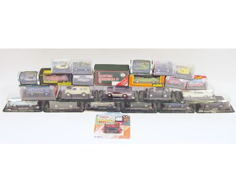 24 boxed, carded and cased diecast vehicles&nbsp;including Hornby Skale Autos horsebox, Bedford van and Triumph Mayflower, a 
