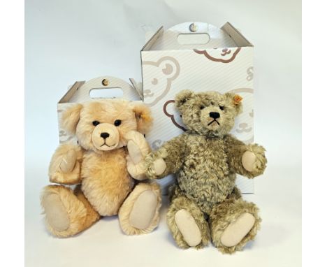 Steiff 000737 Classic 1920 Teddy Bear Light Brown Mohair 35cm together with Steiff&nbsp;original apricot mohair teddy bear&nb