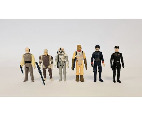 Six Vintage 1980 L.F.L Hong Kong Star Wars Action Figures&nbsp;to include&nbsp;AT-AT Driver with Rifle,&nbsp;Imperial Command