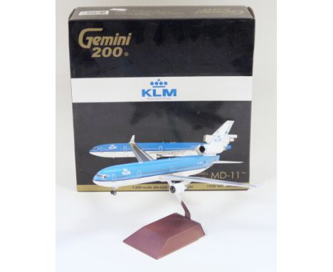 Gemini Jets - Gemini 200 1:200 scale die-cast aircraft model KLM Royal Dutch Airlines McDonnell Douglas MD-11, item no. G2KLM