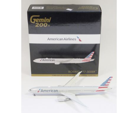 Gemini Jets - Gemini 200 1:200 scale die-cast aircraft model American Airlines Boeing 777-300ER, item no. G2AAL415, boxed
