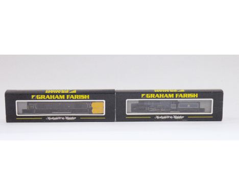 Two boxed Graham Farish by Bachmann N gauge locomotives masterpieces in miniature to include 371-350z class 60 60081 diesel '
