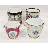 Collection of  late 19th - 20th century English and Continental porcelain jardinieres, including: an