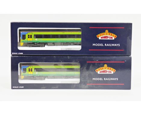 Bachmann Branch-line OO gauge model railways two pack set 158 2 Car DMU central trains, no. 31-516, two boxes in an outer sle