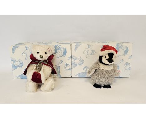 Two Steiff teddy bears to include Christmas Teddy Bear, White bear 27cm, Limited edition No. 1156 of 2011 pieces in original 