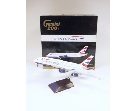 Gemini Jets - Gemini 200 1:200 scale die-cast aircraft model British Airways Airbus A380, item no. G2BAW422, boxed&nbsp;