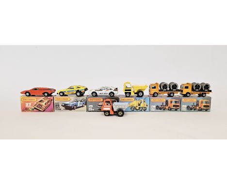 Six boxed Matchbox Superfast 75 series diecast model cars&nbsp;to include No.25 Toyota Celica GT, No.25 Audi Quattro, No.26 S