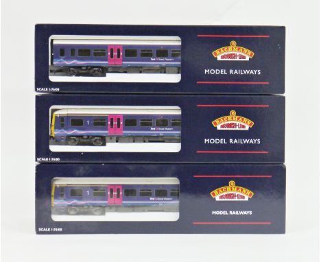 Bachmann Branch-line OO gauge model railways&nbsp;' First Great Western ' 2006 livery 166 turbo 3 car DMU ' set,&nbsp; no. 31