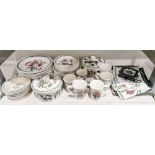 Large collection of Portmeirion Botanic Garden to include two circular covered tureens, plates in