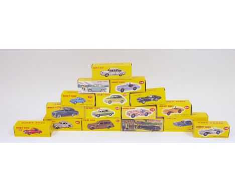 Sixteen Modern Dinky Toys by Mattel&nbsp;to include 520 Fiat 600D, 532 Lincoln "premiere", 506 Aston Martin "D B 3 sport", 54