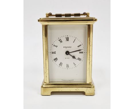 Early to mid 20th century five-glass, brass carriage clock&nbsp;by Bayard, movement by Duverdrey and Bloquel, France, 11cm&nb