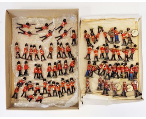 39 Britain's and other cast Soldier figures of guards including marching, kneeling and lying together with 27 Britain's and o