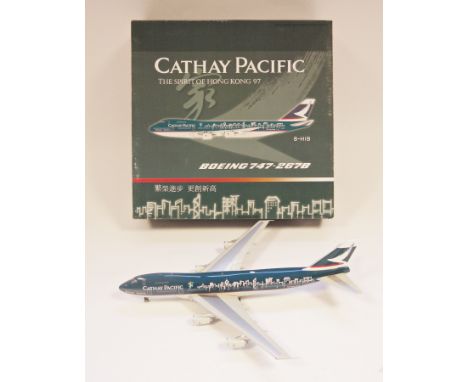 Cathay Pacific ' the spirit of Hong Kong ' 1:200 scale Boeing 747-267B B-HIB diecast model aircraft, art no. BBOX1114, boxed&