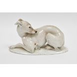 Rosenthal porcelain model of greyhound, designed by Theodor Kärner, circa 1921, printed and