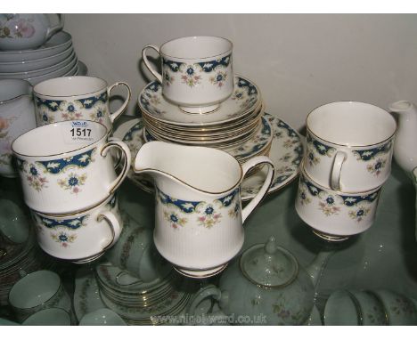 A Paragon ''Coniston'' fine bone China part Teaset including six cups and saucers/side plates, milk jug