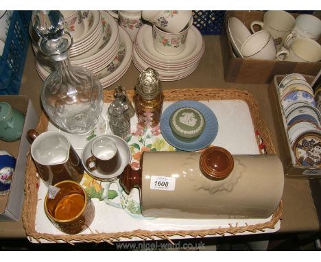 A quantity of china and glass including Royal Worcester jug, a/f, etc.