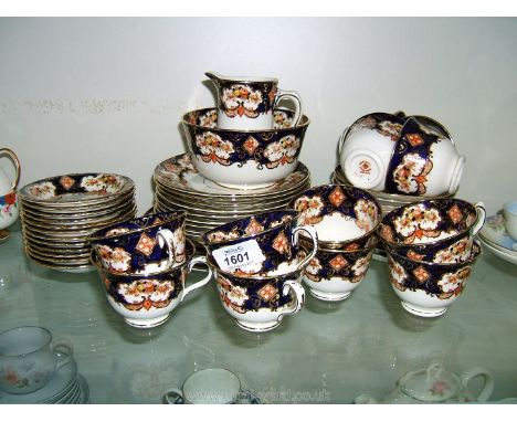 A Royal Albert 1920's Heirloom (gilded) part Teaset for Twelve persons including twelve cups and saucers, twelve tea plates, 