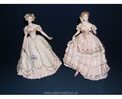 Two Royal Worcester figurines from the ''Victorian era'' including 'Sweetest Valentine' and 'The Fairest Rose'