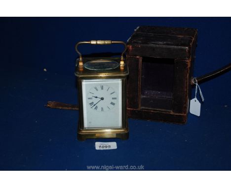 A French Brass Skeleton Carriage Clock with R & Co movement, circa 1893 a/f