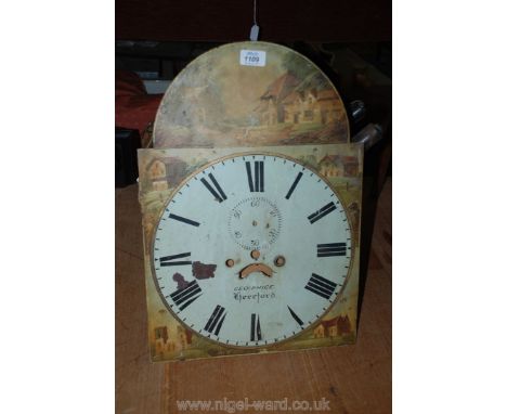 A metal Longcase Clock Face by Geo. Price, Hereford