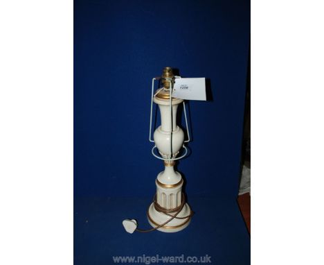 A white and gilt Table Lamp