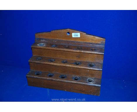 An Edwardian Oak Pipe Spoon Rack