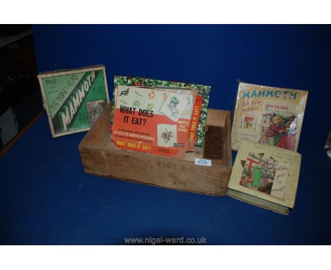 Five Vintage Puzzles to include 'The Underground who got a seat,'  'Mammoth Our Village Dancing on the Green', along with a S