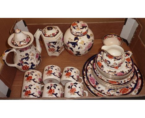 Selection of Mason's 'Mandalay' including coffee set comprising of six cups, six saucers, six tea plates, sandwich plate, lid