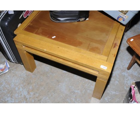 Unusual light wood metamorphic coffee table