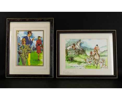 Equestrian Interest Two Horse Racing Interest Prints Each framed and glazed, the first depicting race goer's, the second depi