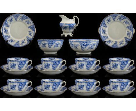 Royal Albert Crown China Part Set comprising 8 cups, 8 saucers, 2 large sandwich plates, one large bowl, one smaller bowl, an
